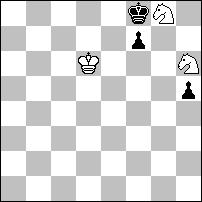 Gb6? g3 4.Ke1 Kf5! 5.g6 K:g6 6.Wh4 f2 7.Kf1 f3 8.W:g4 K:h6 9.Ge3 Kh5 - - +) 3...K:f4 4.Wh4 h1h! 5.W:h1 g3+ 6.Kg1! K:g5 7.c4! (7.c3? Kg4 8.c4 g2 9.Wh2 Kg3 - - +) 7...Kg4! 8.c5! Kg5 9.Wh3 Kg4 10.Wh1!