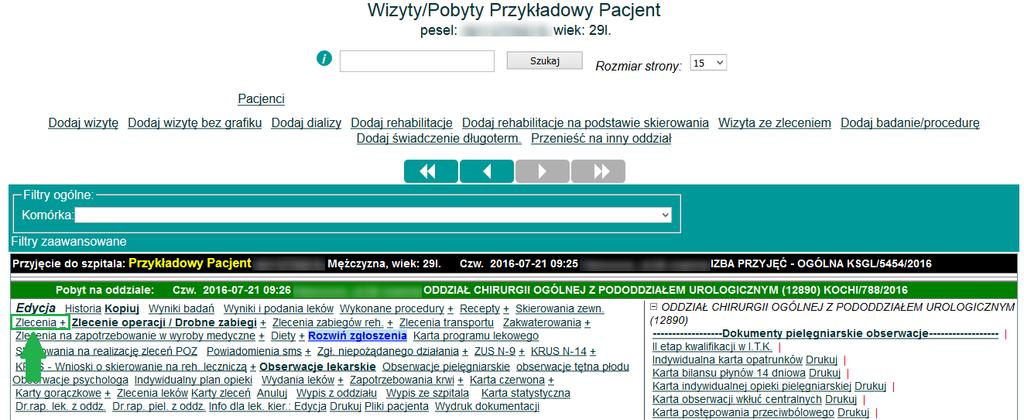 Poniżej został opisany mechanizm zlecania badań i ich autoryzowania jeśli parametr: OBSLUGA_WIELU_POBRAN ma ustawioną wartość: 'Tak'. Zlecanie badań i ich autoryzacja 1.
