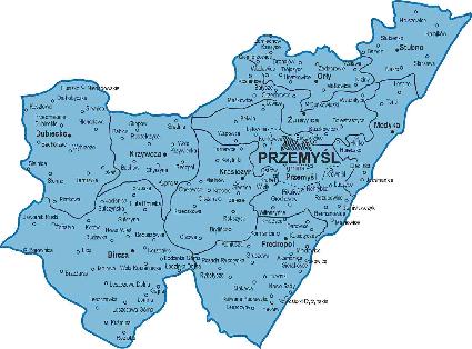 2. Charakterystyka powiatu przemyskiego PołoŜenie i podział administracyjny Powiat przemyski powstał w 1999r.