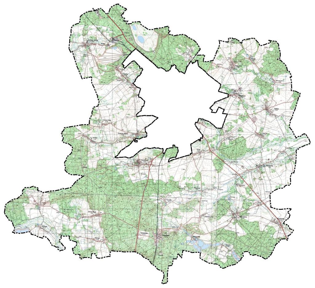 a największe to: Raszówka, Obora, Osiek, Szklary Górne, Niemstów, Krzeczyn Wielki, Księginice. Rysunek 1. Mapa Gminy Lubin.