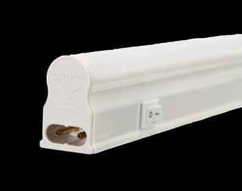 Oprawy liniowe LED T5 S z wyłącznikiem Jednolite rozproszone światło oferujące przyjemną atmosferę Dostępne długości: 300, 600, 900 oraz 1200 mm Oprawy liniowe można połączyć do maks.