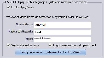 Krok 2 - Jak ustawić program, żeby możliwe było zamawianie soczewek?