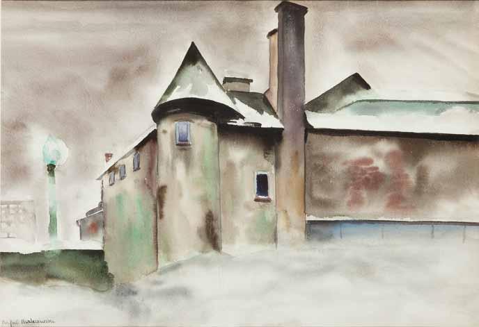 34 Rafał Malczewski (1892 Kraków 1965 Montreal) Pejzaż akwarela/papier, 35 x 49 cm sygnowany l. d.
