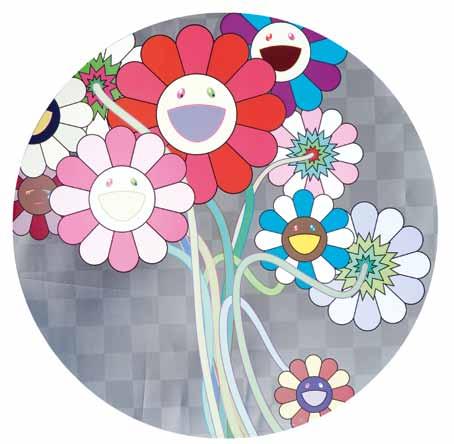 93 Takashi Murakami (ur. 1963 r., Tokio) Kwiaty dla Algernona, 2009 r. litografia offsetowa/papier, śr.