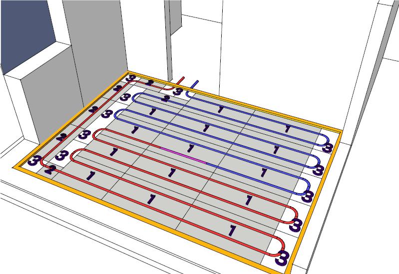 ekrany grzewcze nie powinny się stykać ani nachodzić na siebie należy zachować minimalny rozstaw ekranów pomiędzy płytami bocznymi ~ 5mm, pomiędzy płytami czołowymi ~ 10mm, kanały ekranów prowadzone