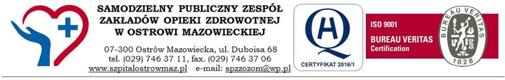 SPZZOZ.XII.381.4/2017/ZP/PU Zaproszenie do udziału w postępowaniu o zamówienie publiczne prowadzone na podstawie art.