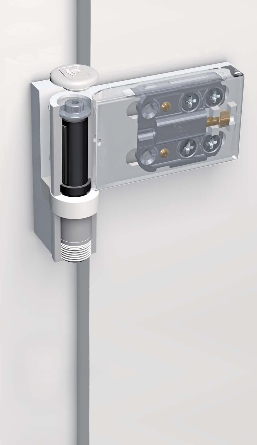 Hahn KT-EV KT-EN Z nową techniką regulacji i mocowaniem wkrętami do przylgi Obszary zastosowania Do lekkich drzwi z tworzyw sztucznych, również dla wąskich profili: Główne drzwi wejściowe Boczne