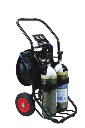 Dräger PAS Lite D-39880-2011 Niezależny aparat oddechowy Dräger PAS Lite łączy niezawodność z wygodą użytkowania i wydajnością pracy.