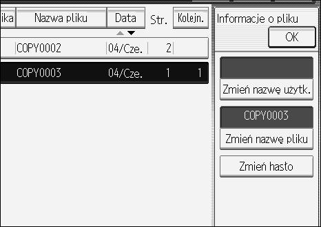 Serwer dokumentów C Za pomocà przycisków numerycznych wprowadä hasâo, a nastêpnie naciãnij przycisk [OK]. Jako hasâo moåna uåyæ od czterech do oãmiu cyfr.