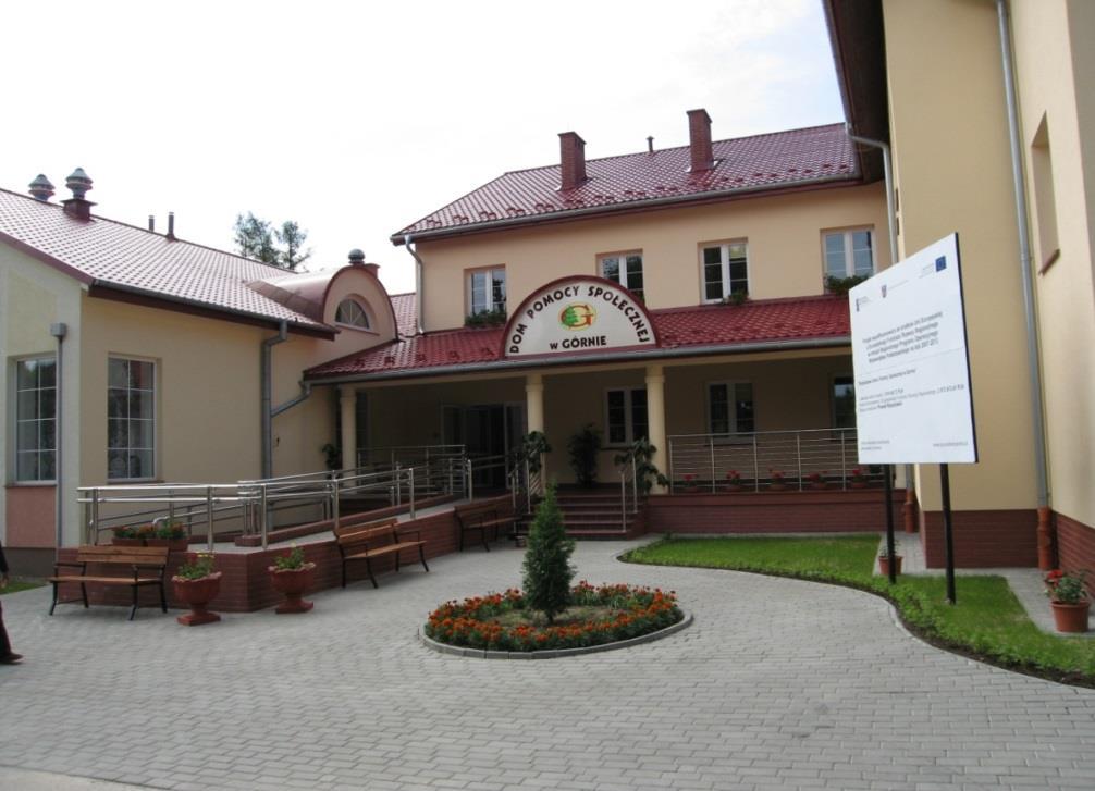 W ramach V osi priorytetowej zrealizowano projekt Rozbudowa Domu Pomocy Społecznej w Górnie - Powiat Rzeszowski.
