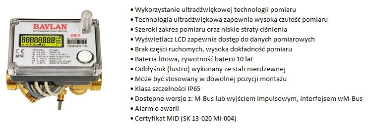 Długość Nr Qp zabudowy katalogowy US2 2,5 DN20 130 WPU2 US3 3,5 DN25 160 WPU6 US3 3,5 DN25 260