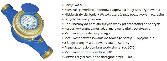 WODOMIERZE SUCHOBIEŻNE Wodomierze wielostrumieniowe: TK-4 2,5 DN15 R160 H 165 WWS4 TK-4P* 2,5 DN15 R200 H 165 WWS4P TK-12 2,5 DN15 R100 H 165 WWS12 TK-12 2,5 DN15 R100 H 190 WWS12B TK-1C 2,5 DN20