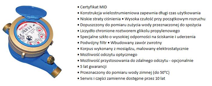 Wodomierze wielostrumieniowe: SD-6 2,5 15 R160 H 110 WWPS6 SD-3 2,5 15 R160 H 145 WWPS3 SD-1 2,5 15 R160 H 165 WWPS1 SD-1P* 2,5 15 R160 H 165 WWPS1P SD-5 2,5 20 R160 H 110 WWPS5 SD-2