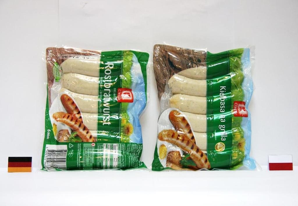 Kiełbasa na grilla (KAUFLAND) 17,23 18,50 Oznakowa - w tym wykaz składników Wnioski: produkt polski