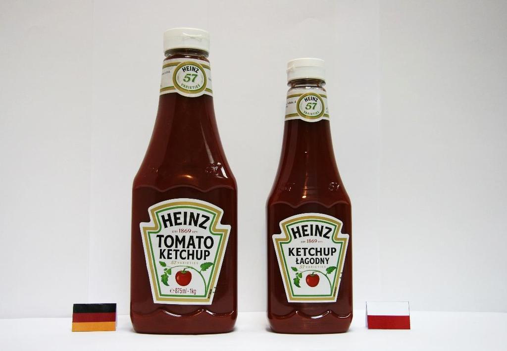 Ketchup Heinz (MAKRO) Oznakowa: produkt kupiony w Polsce został wyprodukowany w Polsce, miecki w Niemczech.