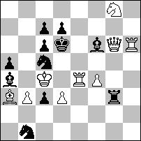 półbaterii. 1...e:f4 a 2.Wf3 A b4# 1...e4 b 2.Hh7 B b4# 1.Hh7? B tempo 1...e:f4 a 2.Wf3 A b4# 1...e4 b 2.Hh8 b4# switchback 1...b4! 1.Wf3? A tempo 1...e:f4 a 2.Hh7 B b4# 1...e4 b 2.Wg3 b4# switchback 1.