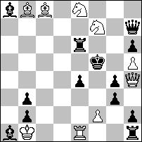 1...S:f5 2.Hd6+ S:d6# 1...g:f5 2.He4+ f:e4# 1.He3+? K:f5! 1.Hd6+? K:f5! (1...K:f5 2.Hf6+ G:f6!) 1.S:h4! ~ 2.Hg4+ G:g4# 1...Sd:e6 2.Wd4+ (2.G:c7?) S:d4# 1...Sc:e6 2.Gc7+ (2.