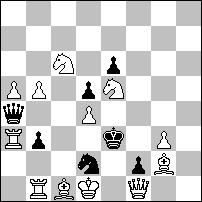 3 wyróżnienie honorowe nr 691 - Grigorij ATAJANC (Rosja) Pełny jednowariantowy Ruchlis po 1...e3. 1...e3 2.H:g4+ K:g4# 1.f:g3? ~ 2.Wf1+ W:f1# 1...e3 a 2.H:g4+ A K:g4# 1...Wf1! 1.f3! ~ 2.f:e4+ G:e4# 1.