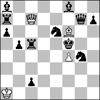 (Rosja) Zilahi w mechanizmie formowania białych baterii matujących. 1.G:e5 Ga2 2.Sb3 c:b3 3.K:d5 b4# 1.b:c4 Wh5 2.Gg5+ K:g5 3.