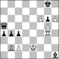 II/III nagroda ex aequo nr 736 - Steffen Slumstrup NIELSEN (Dania) Kilkuetapowa efektowna gra z kilkoma puentami i problemowymi motywami jak przesłona czy związanie. 1.h7+ (1.W:g4+? Kf7 2.H:c1 W:c1 3.