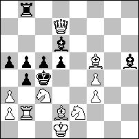 1.d:e4! tempo 1 K:e4 2.Hf4# B 1 c3 2.Hb4# A 1 d:e4 2.Hd8# 1 f5 2.He5#. Według: Z. Labai, 2 WH PZSzach 2014. #2 (10+10) - [nr 516].