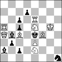 ~ 2.W:d4# 1...Sb3,e4 2.He6# 1...S:a5 2.H:c5# 1...Se6 2.H:e6#. Pochwała ex ae. nr 671 Vidadi ZAMANOW (Azerbejdżan) & Petro NOWICKI (Ukraina) Zamiana funkcji białych ruchów z zamianą obron. 1...b2 2.