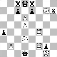 ruchu złudy i rozwiązania. Drobny dual 2 Wa8 3.H,W:b7# nie ma znaczenia 1.Wb6? A Ka7 2.Hd5 B a5+ 3.H:a5# 2 Ka8 3.W:a6# 2 W(c-h) 3.H:b7# 2 K:b6 3.Hc5# ale 1 W~! 1.Hd5! tempo B Ka7 2.Wb6(A) Ka8 3.