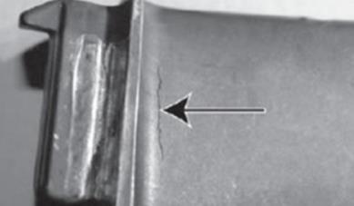 Zniekształcenia łopatek wirnika sprężarki [4] Fig. 7.