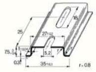 10,87 0,30 kg / m 0,30 kg / m 20 sztuk 20 sztuk Szyna TS35/C-2m Nr. kat.