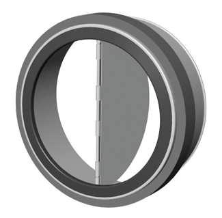 BUDOWA: Klapa zwrotna wykonana jest ze stali ocynkowanej, żaluzje przepustnicy wykonane są z aluminium.