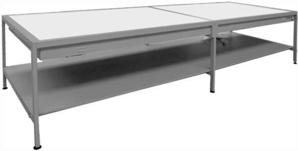 Wymiary: 2500 x 2000 x 850 mm STÓŁ ROBOCZY Z DZIELONYM