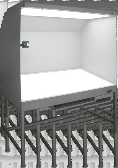 Wymiary: 2800x1400x2190 mm STANOWISKA KONTROLNO-POMIAROWE CCS-SP LED/N