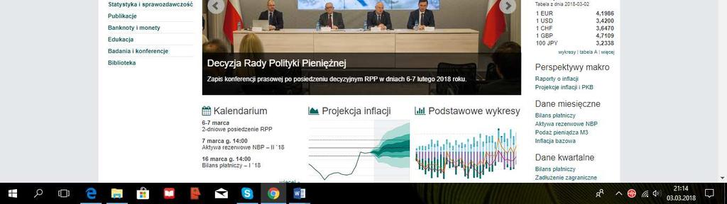 pl/ znajdziesz aktualne informacje o wysokości stóp procentowych, średnich kursach walutowych oraz