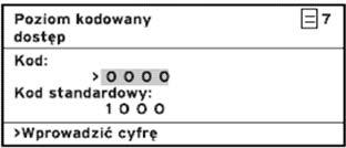 ZAŁĄCZNIK Nastawy w menu kodowanym. Parametry, których wartości można zmieniać.