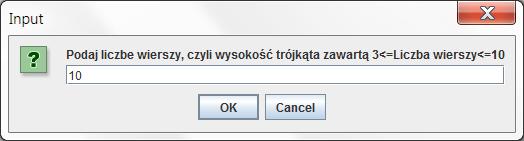 int i, j, liczba_wierszy, liczba_spacji, liczba_znakow; String s, rysunek = ""; char z; boolean