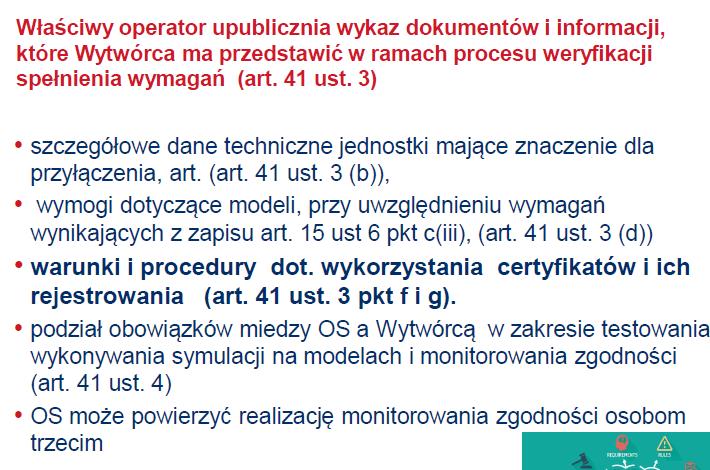 Zakres i harmonogram zadań do realizacji Rozporządzenie 2016 II kw. III kw. IV kw.