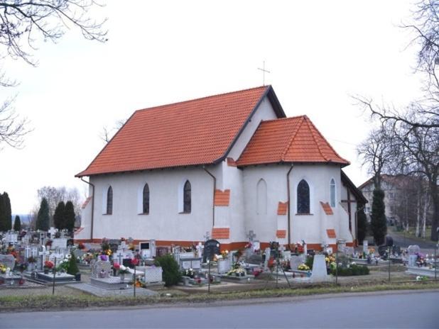 - Kościół bardzo często przechodził powódź przez bardzo wyskoki stan Wisły, o której świadczy tabliczka wisząca w kościele z marca 1855 roku. - Kościół w Górnej Grupie.