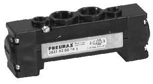 Rozdzielacze pneumatyczne 5/ Rozmiar 6 mm typu FLT 5/ Seria 600 RECTUS POLSK,5,5 Waga gr. 15 Minimalne ciœnienie robocze bary Rozmiar przy³¹cza ' 5/ powietrzn¹,5,5 Waga gr.