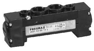 Rozdzielacze pneumatyczne 5/ Rozmiar 6 mm typu FLT 5/ Seria 600 RECTUS POLSK,5,5 Waga gr. 15 Minimalne ciœnienie robocze bary Rozmiar przy³¹cza ' 5/ powietrzn¹,5,5 Waga gr.