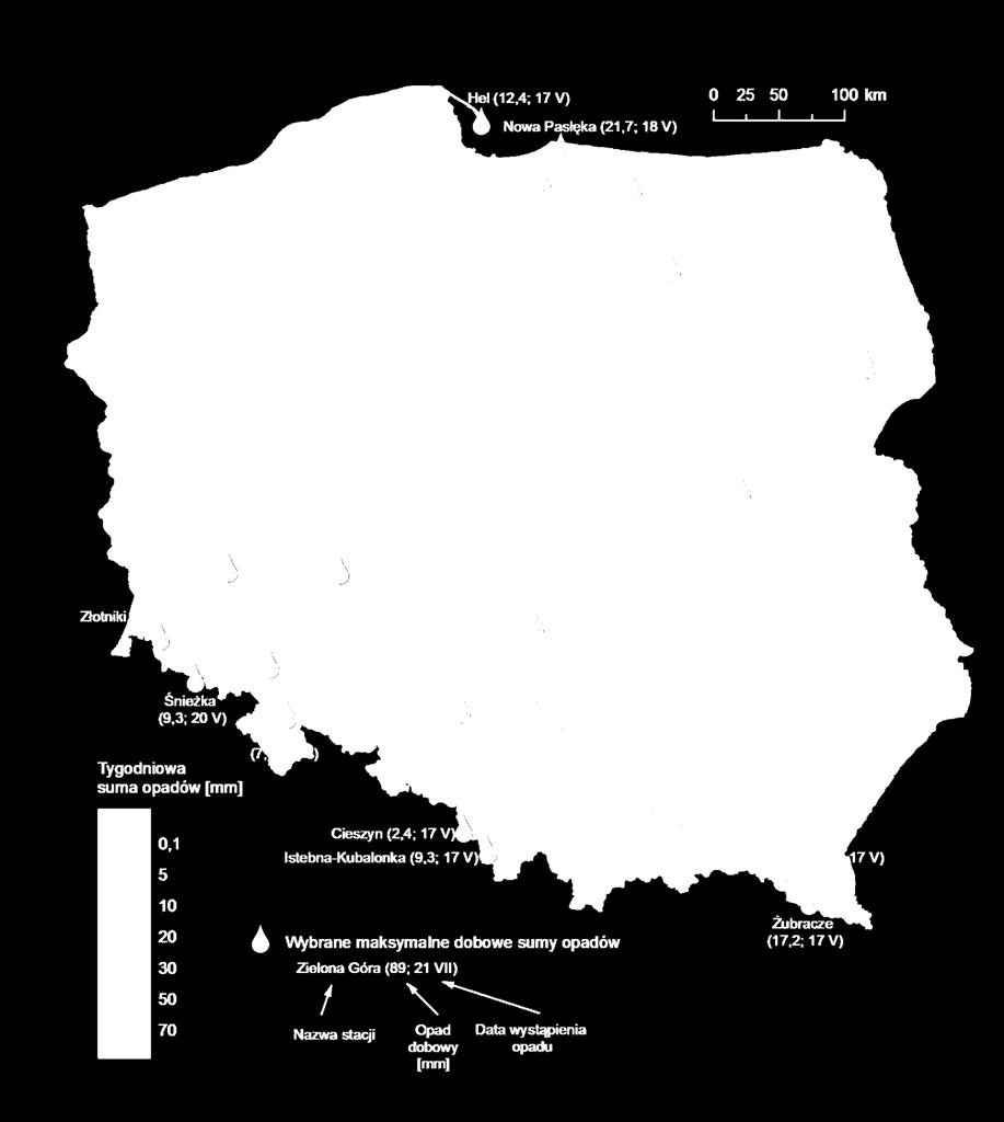 maksymalne dobowe sumy opadów