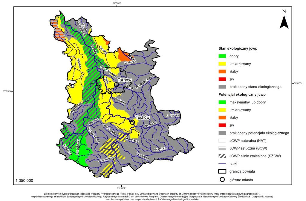 Informacja o stanie środowiska Mapa 6.