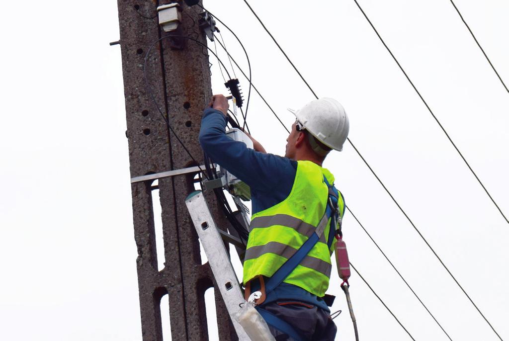 Realizacja Przykładowa sieć napowietrzna FTTH objęła