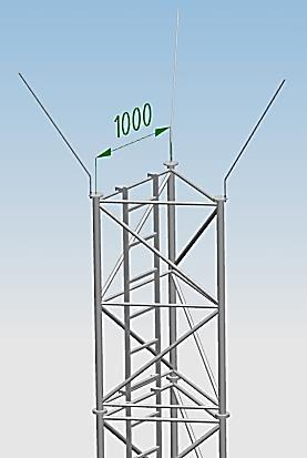 Aluminiowe wieże wolnostojące seria T1000 Zestaw zawiera: Wszystkie sekcje, Śruby, Pręt odgromowy System drabin Wysokość: 4 do 30 m Drabina wewnątrz wieży 1,5 m kw.