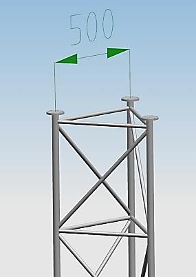 Aluminiowe wieże wolnostojące, seria T500 Zestaw zawiera: Komplet aluminiowych sekcji, Śruby, Pręt odgromowy Wysokość : 4 do 24 m Niedrogie rozwiązanie na potrzeby instalacji o mniejszych wymaganiach
