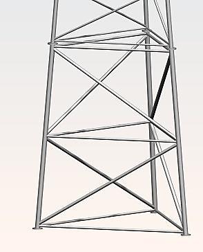 i wiatr) Szerokość podstawy Długość segmentu Masa wieży Materiał Właściwość 500mm 0,5 m kw.