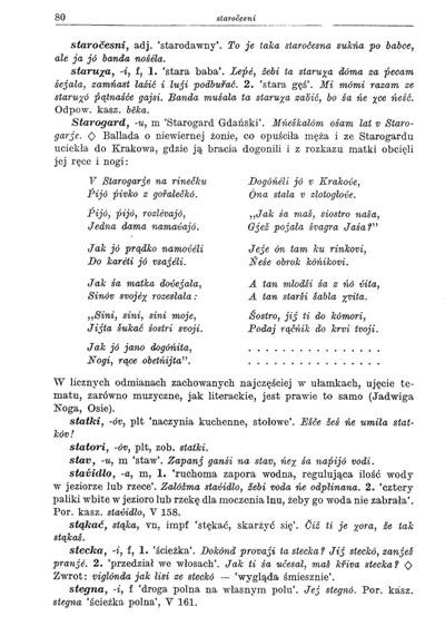 Fot. 17. Okładki trzech tomów Słownictwa kociewskiego na tle kultury ludowej mora, -i, f 1. w wierzeniach lud: `uosobienie twardego snu`. Moró bywa najczęściej opuszczona kochanka, rzadziej kochanek.