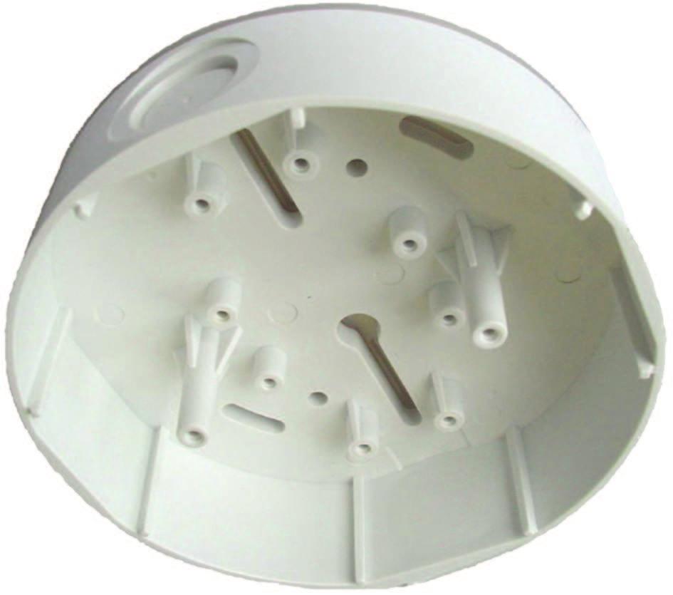 10 pl Instalacja Conventional Automatic Fire Detectors MSC 420 Dodatkowa podstawa MSC 420 została zaprojektowana specjalnie do zasilania kablami prowadzonymi natynkowo z wykorzystaniem ochronnych