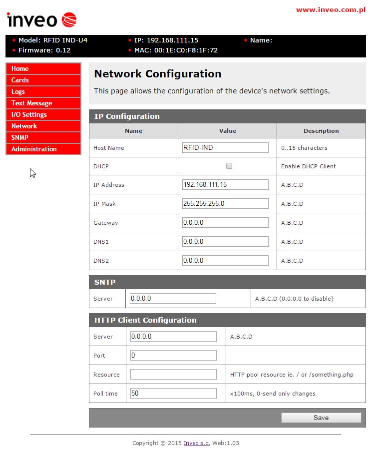 6.7 Konfiguracja sieci - Network Instrukcja