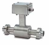 120 B1 Przepływomierze elektromagnetyczne Detektor sanitarny do żywności Przyłącza Tri-Clamp BS 4825/ISO 2852, DIN 11851 DN 10 100 Nominalne ciśnienie PN 10/16 Dane techniczne Średnica DN 10 100 (3/8.