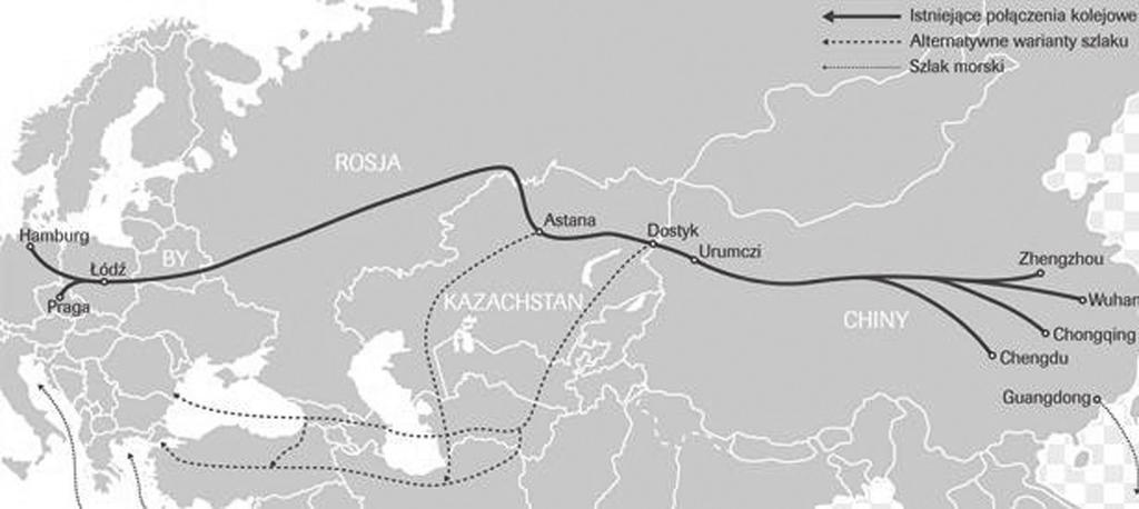 Transport intermodalny w obsłudze handlu zagranicznego na szlaku euroazjatyckim Rysunek 3.